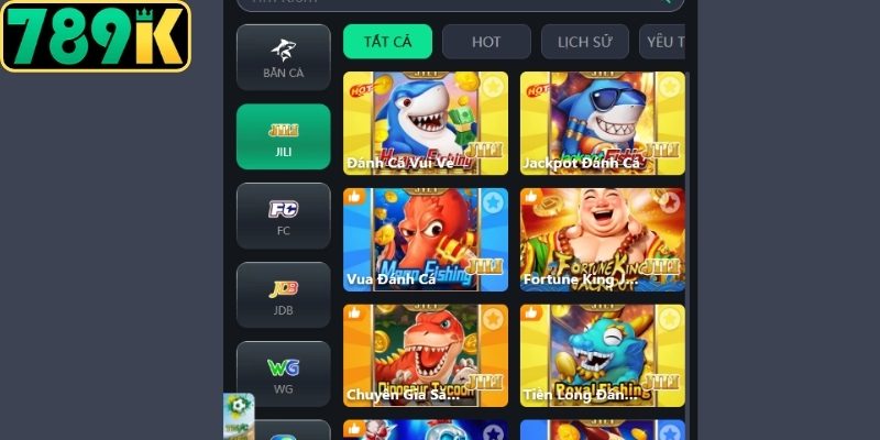 Kho game phong phú sống động